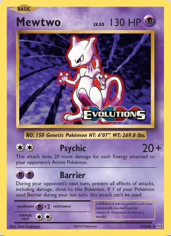 Image of Mewtwo Evolutions (EVO) #51
