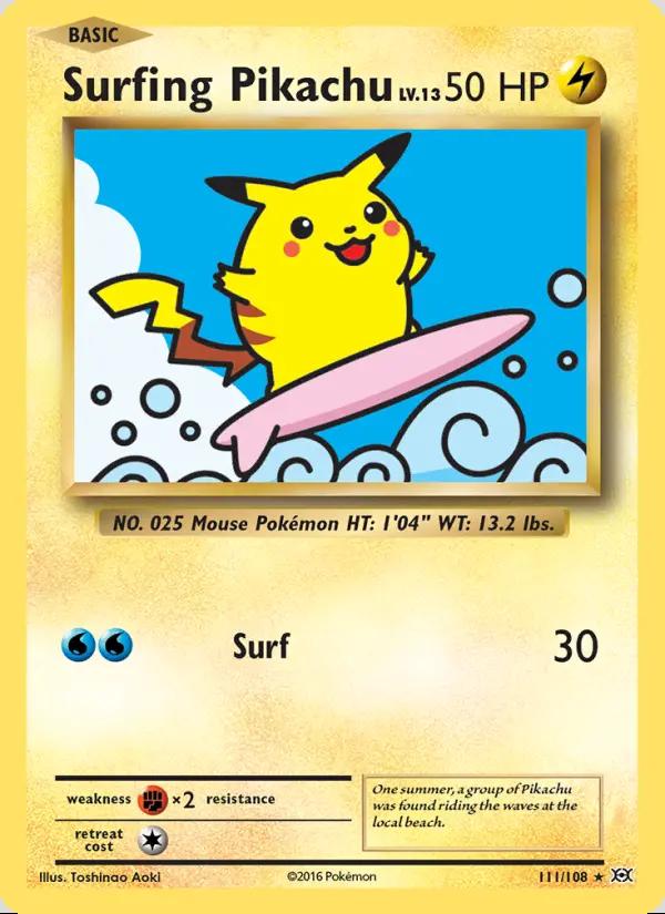 Image of Surfing Pikachu Evolutions (EVO) #111