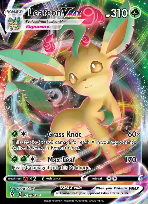 Image of Leafeon VMAX Evolving Skies (EVS) #008