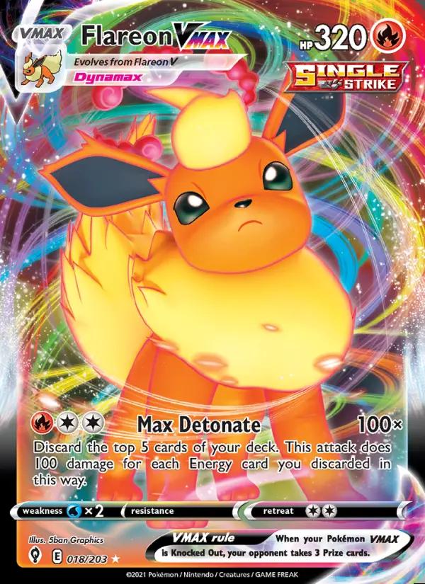 Image of Flareon VMAX Evolving Skies (EVS) #018