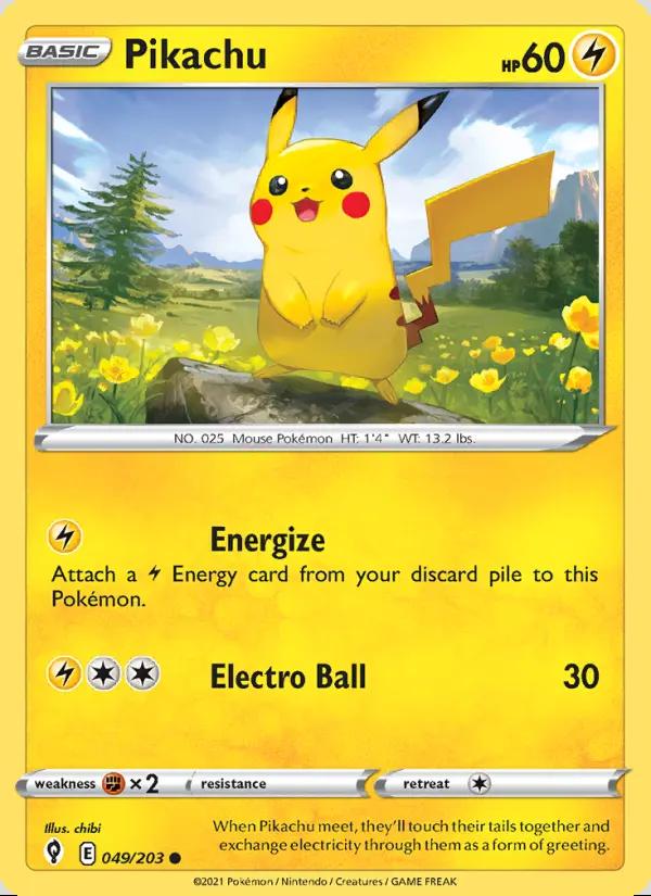 Image of Pikachu Evolving Skies (EVS) #049