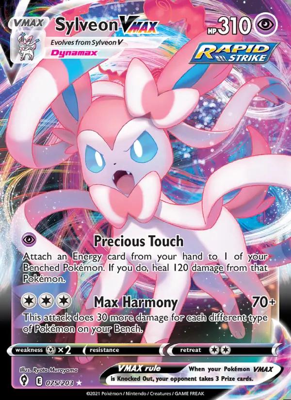 Image of Sylveon VMAX Evolving Skies (EVS) #075