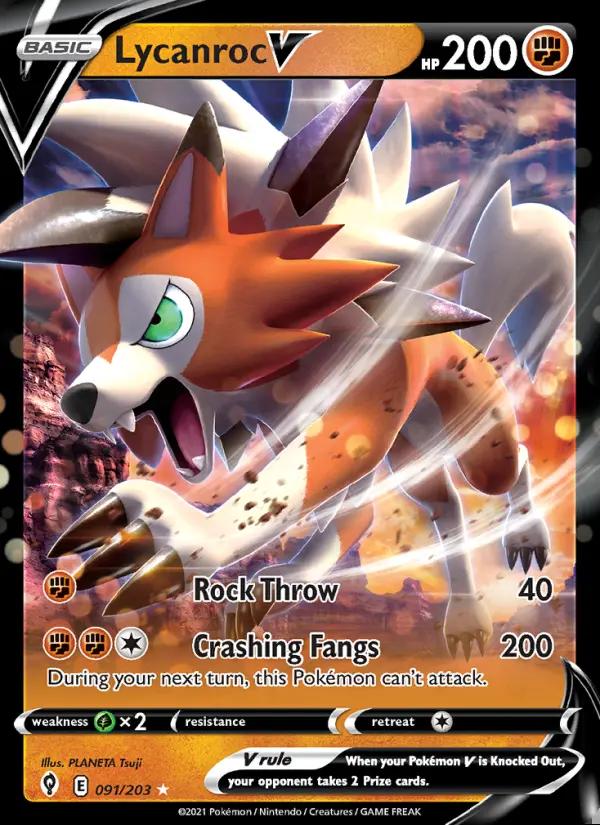 Image of Lycanroc V Evolving Skies (EVS) #091