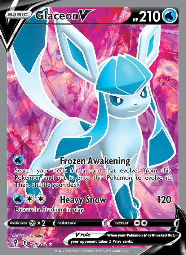 Image of Glaceon V Evolving Skies (EVS) #174