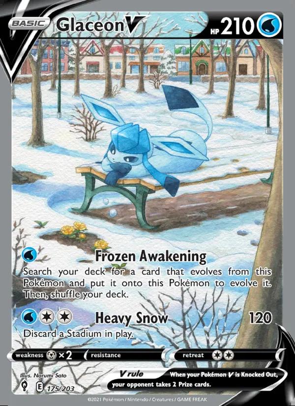 Image of Glaceon V Evolving Skies (EVS) #175