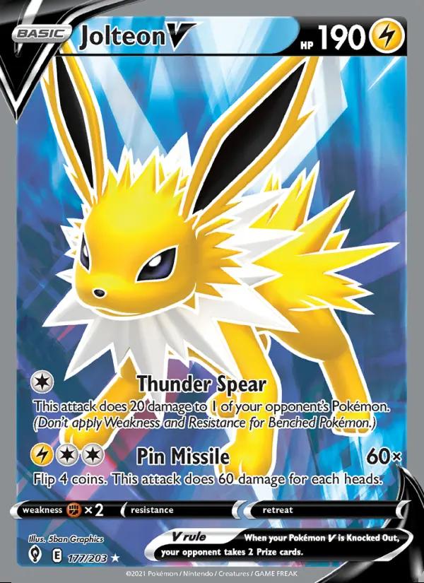 Image of Jolteon V Evolving Skies (EVS) #177