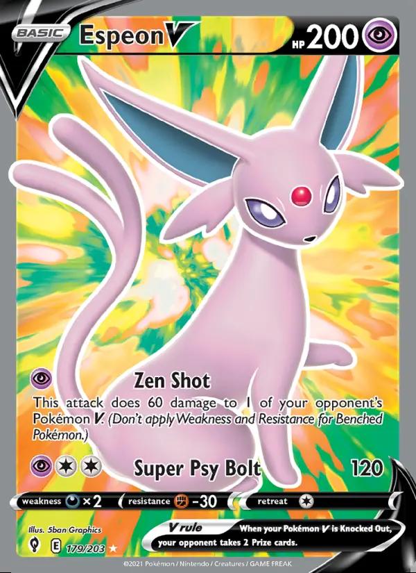 Image of Espeon V Evolving Skies (EVS) #179