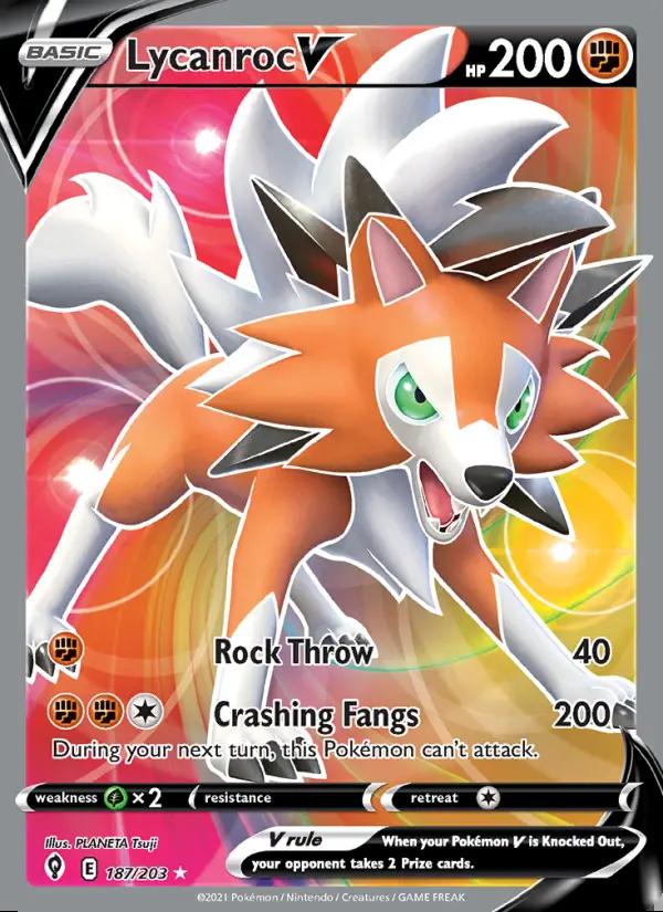 Image of Lycanroc V Evolving Skies (EVS) #187