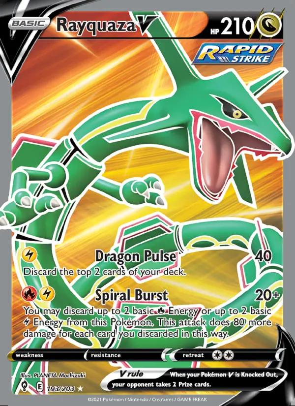 Image of Rayquaza V Evolving Skies (EVS) #193