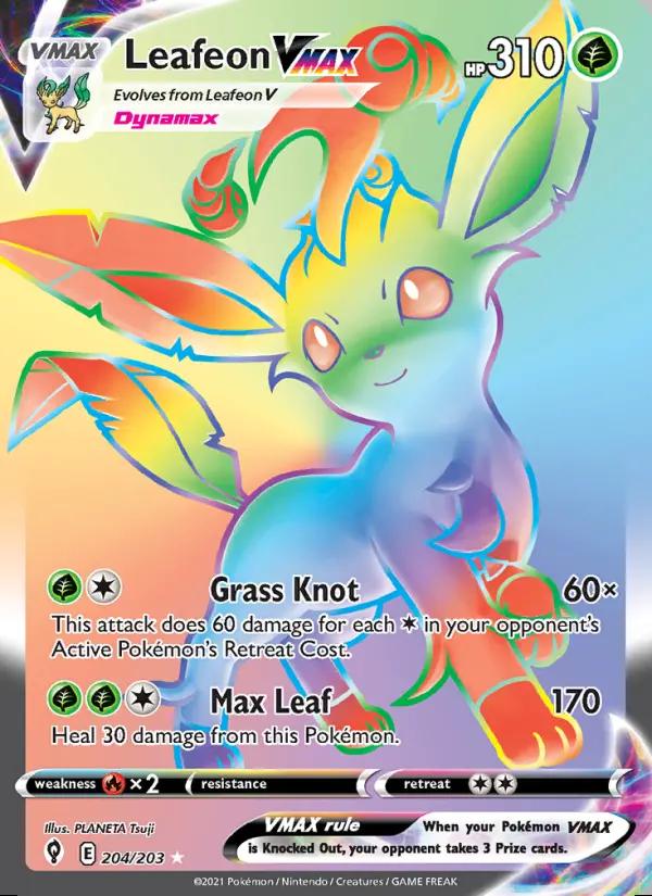Image of Leafeon VMAX Evolving Skies (EVS) #204