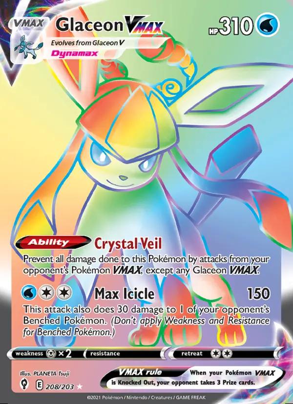 Image of Glaceon VMAX Evolving Skies (EVS) #208