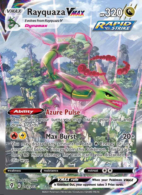 Image of Rayquaza VMAX Evolving Skies (EVS) #218