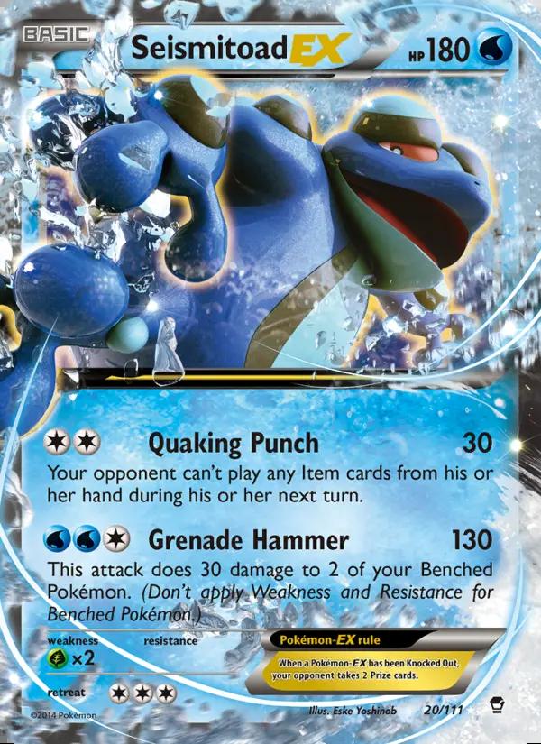 Image of Seismitoad-EX Furious Fists (FFI) #20