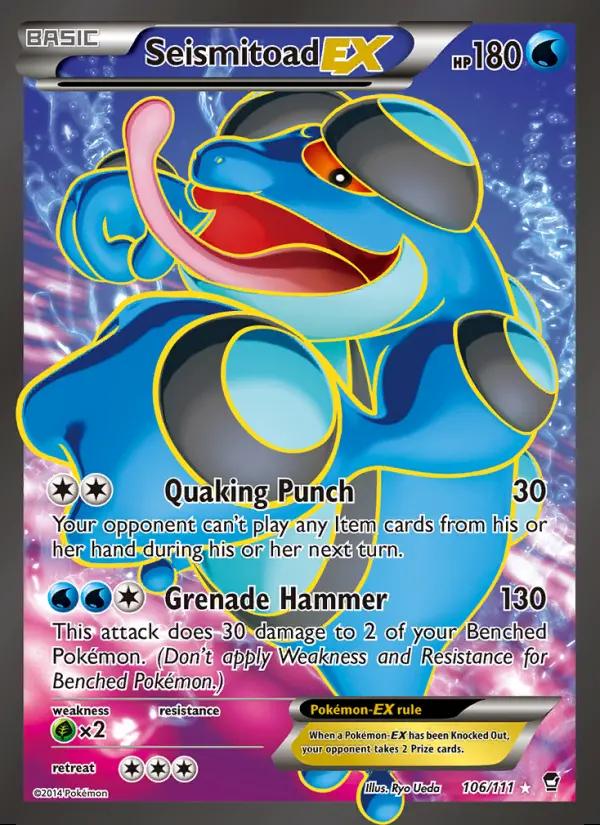 Image of Seismitoad-EX Furious Fists (FFI) #106