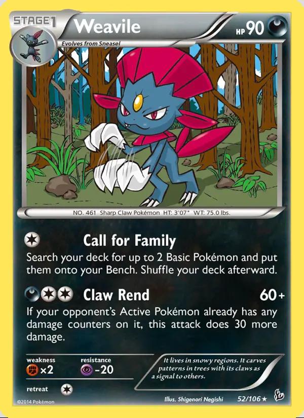 Image of Weavile Flashfire (FLF) #52
