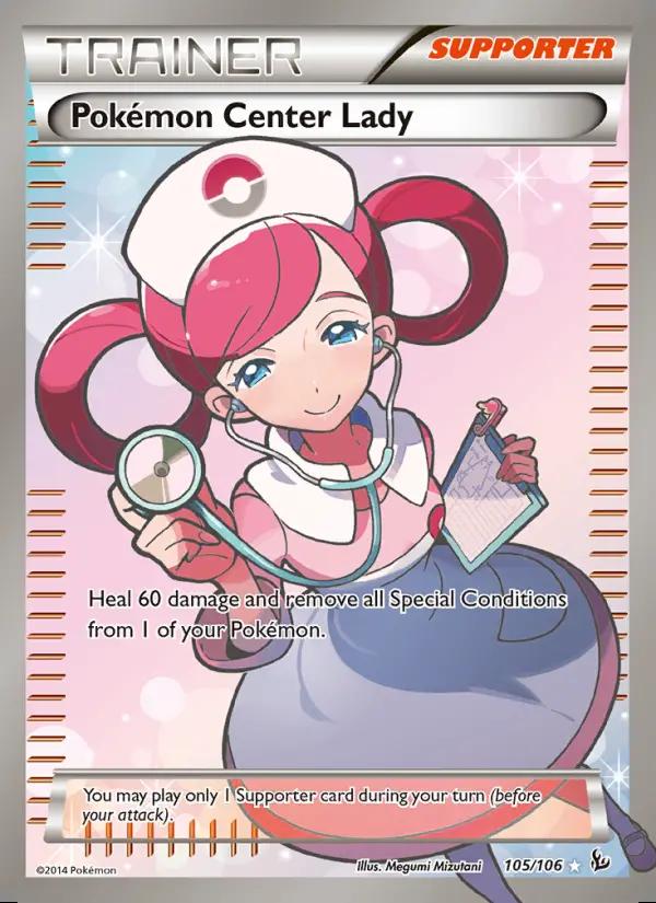Image of Pokemon Center Lady Flashfire (FLF) #105