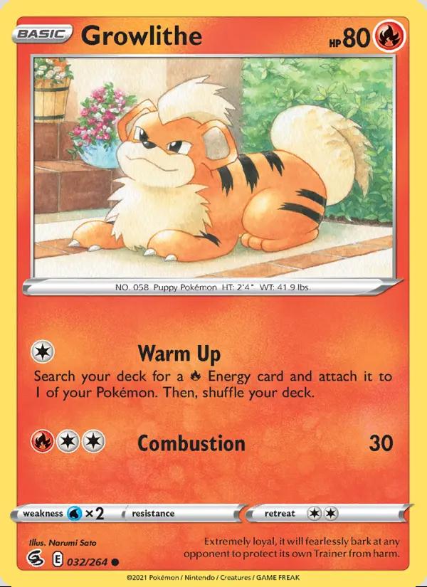 Image of Growlithe Fusion Strike (FST) #032