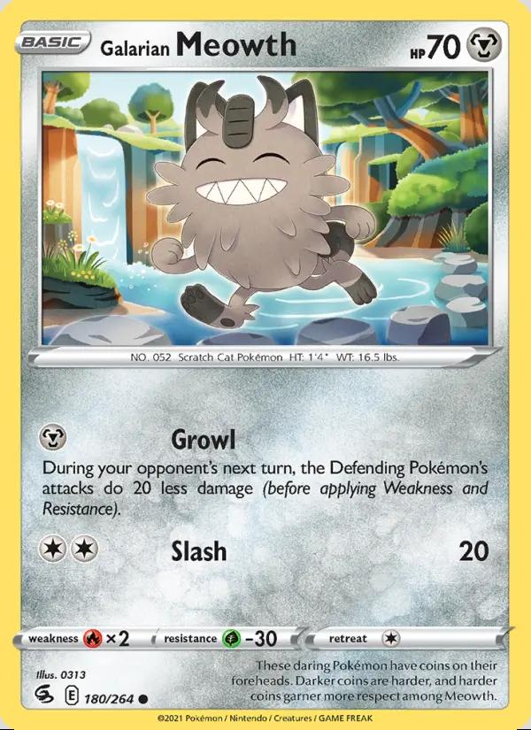 Image of Galarian Meowth Fusion Strike (FST) #180