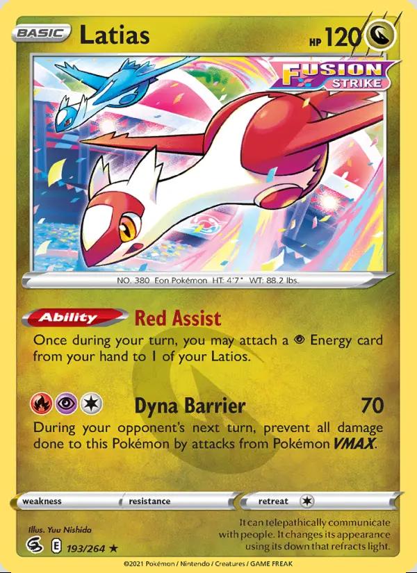 Image of Latias Fusion Strike (FST) #193