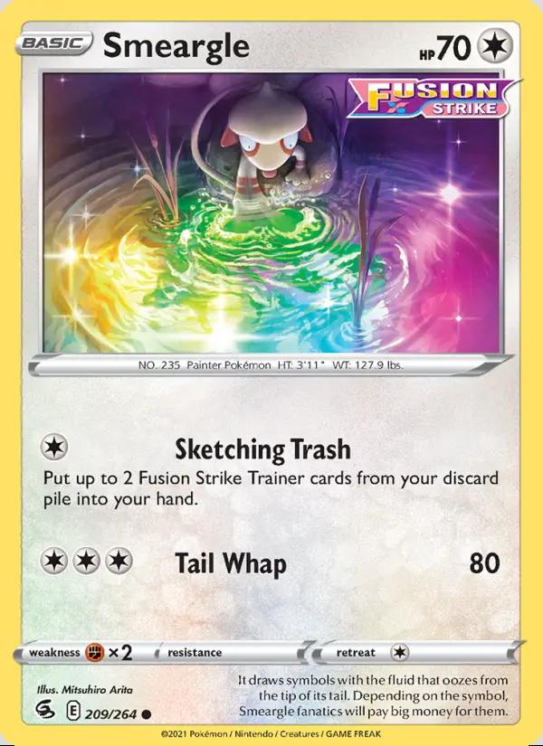 Image of Smeargle Fusion Strike (FST) #209