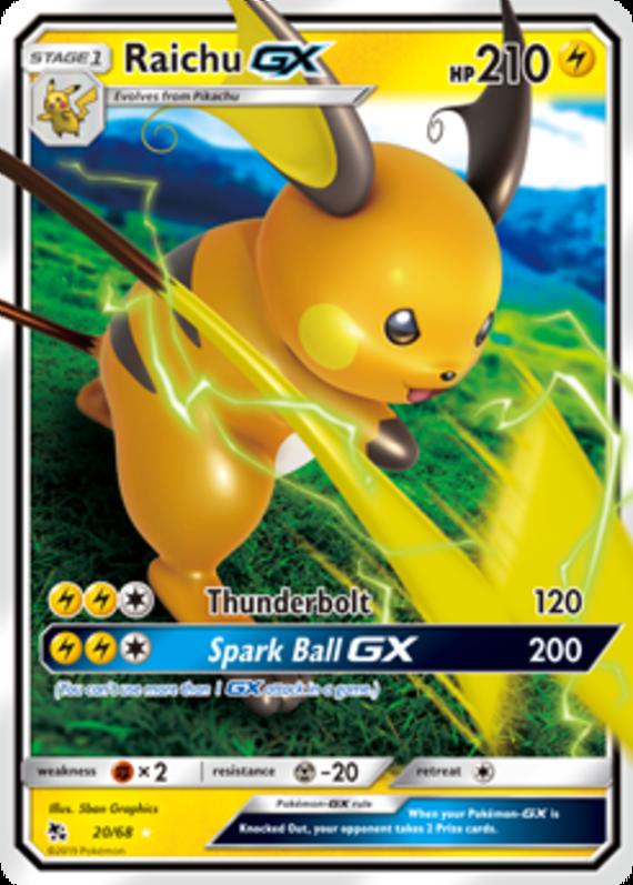 Image of Raichu GX Hidden Fates (HIF) #020