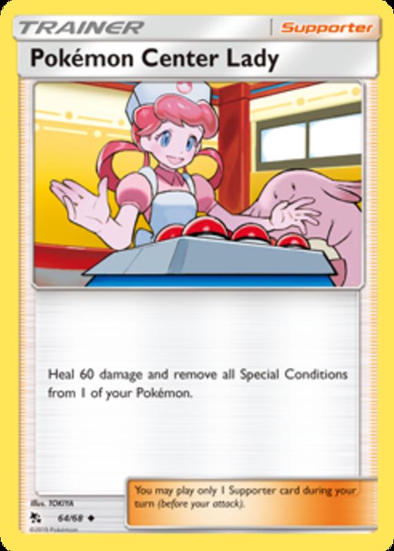 Image of Pokemon Center Lady Hidden Fates (HIF) #064