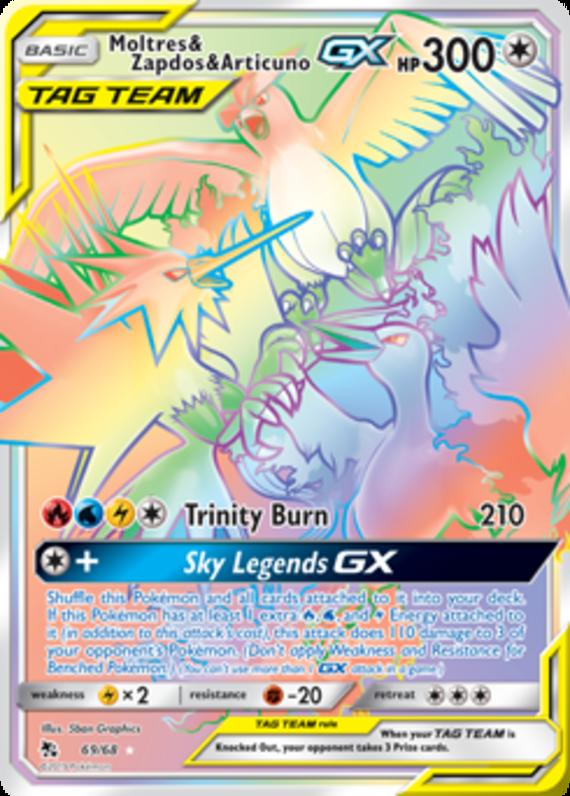 Image of Moltres and Zapdos and Articuno GX Hidden Fates (HIF) #069