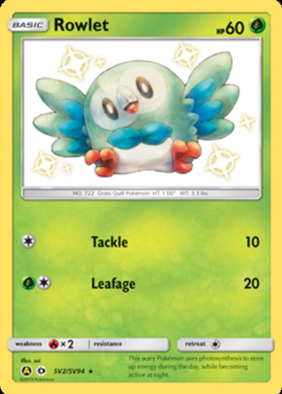 Image of Rowlet Hidden Fates (HIF) #SV2