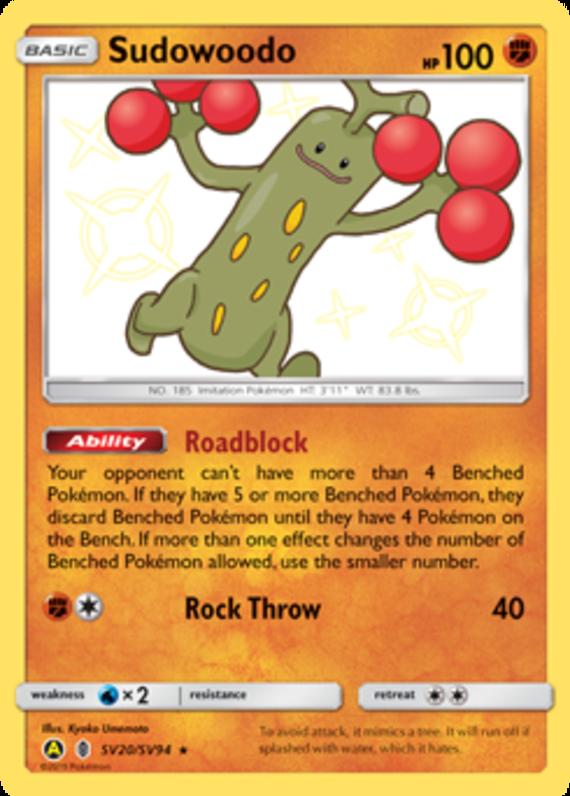Image of Sudowoodo Hidden Fates (HIF) #SV20