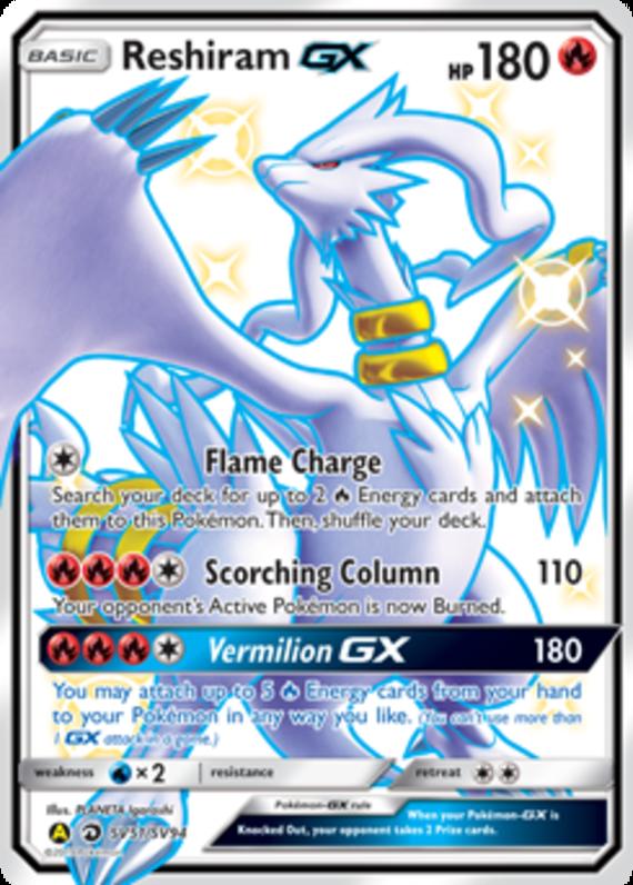 Image of Reshiram GX Hidden Fates (HIF) #SV51