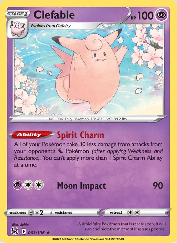 Image of Clefable Lost Origin (LOR) #063