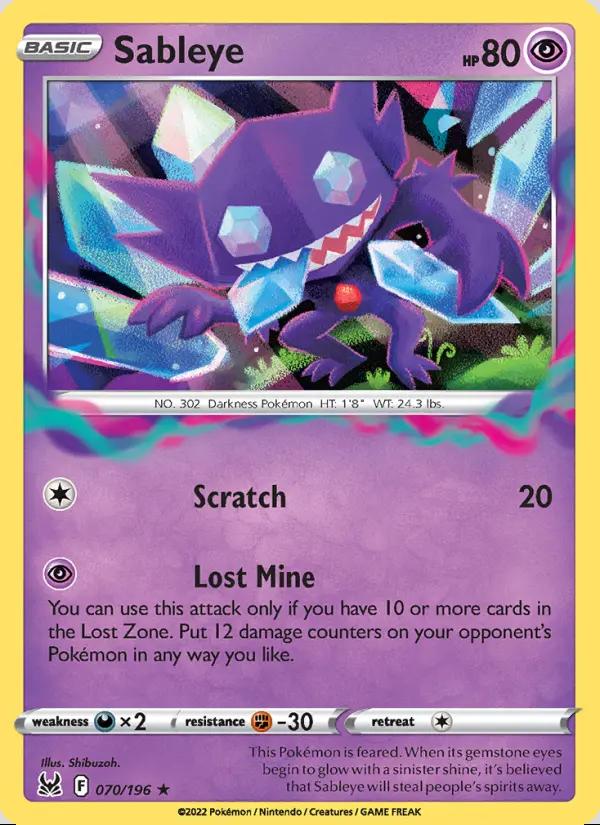 Image of Sableye Lost Origin (LOR) #070