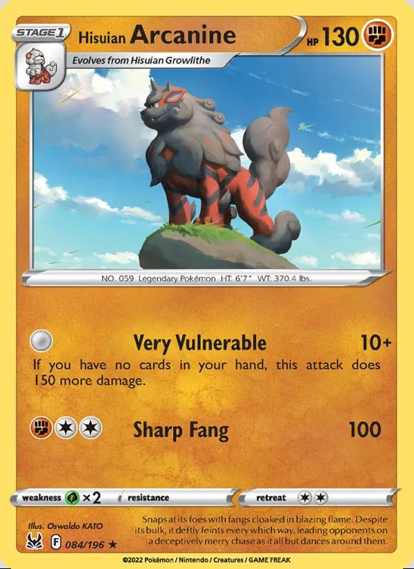 Image of Hisuian Arcanine Lost Origin (LOR) #084