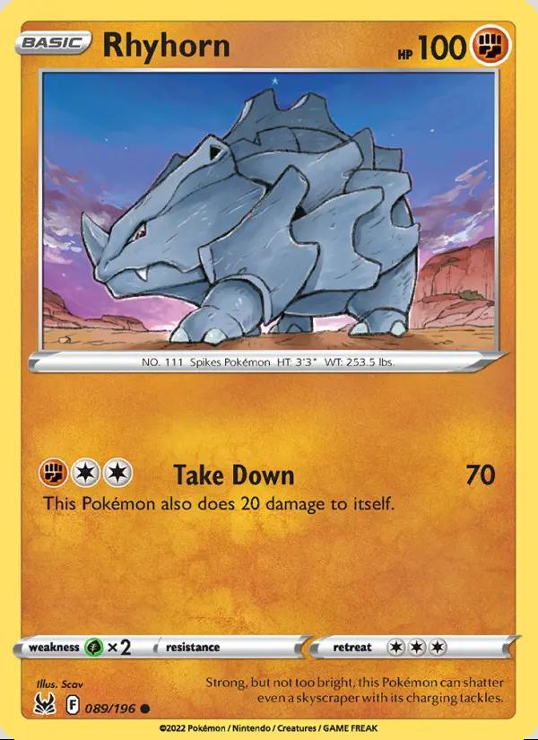 Image of Rhyhorn Lost Origin (LOR) #089