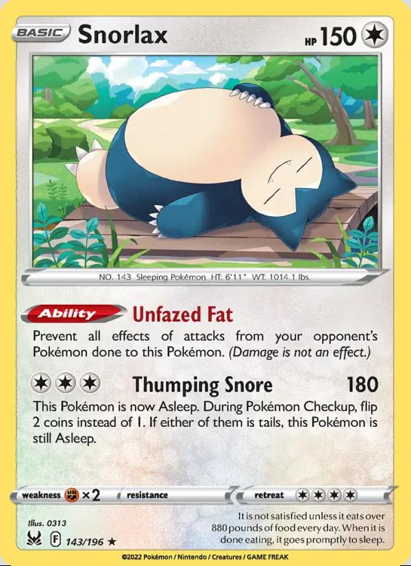 Image of Snorlax Lost Origin (LOR) #143