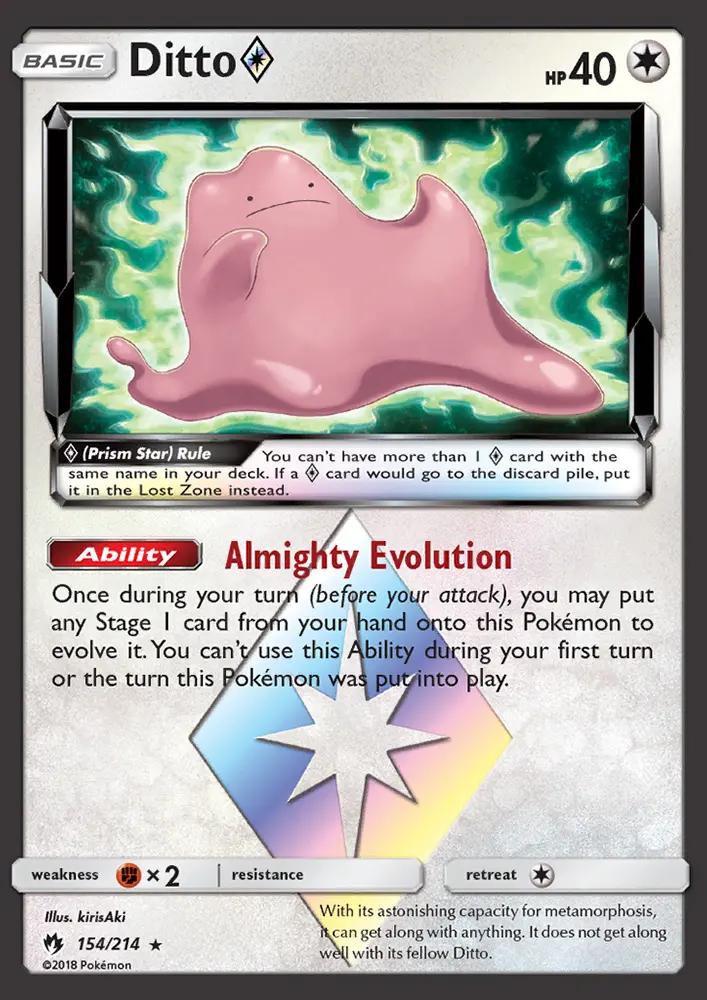 Image of Ditto Prism Star Lost Thunder (LOT) #154
