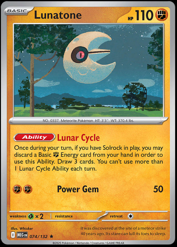 Image of Lunatone Mega Evoloution (MEG) #74