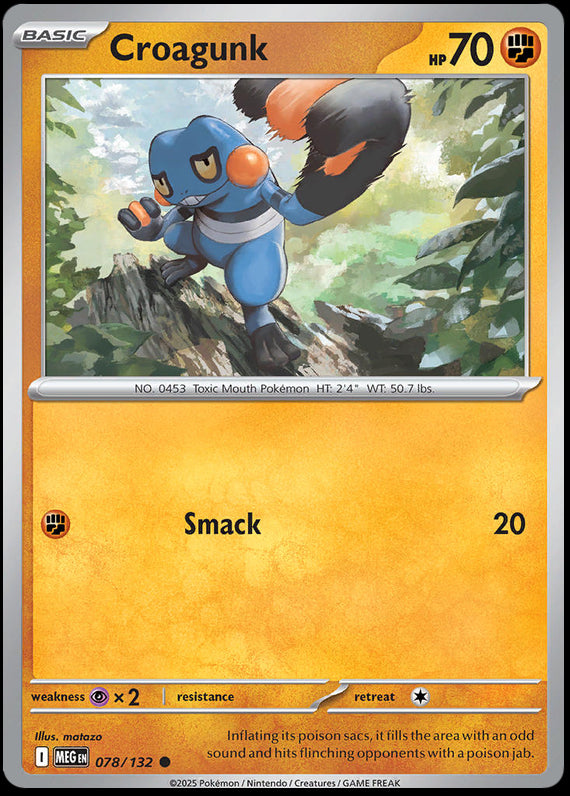Image of Croagunk Mega Evoloution (MEG) #78