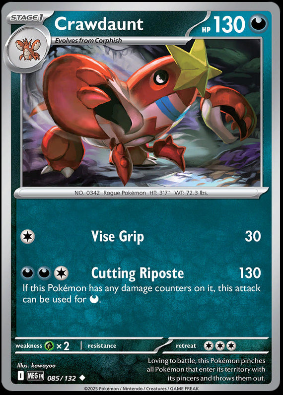 Image of Crawdaunt Mega Evoloution (MEG) #85