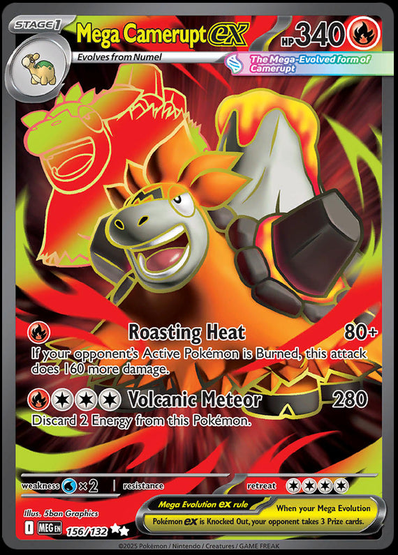 Image of Mega Camerupt ex Mega Evoloution (MEG) #156