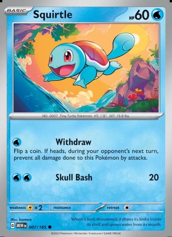 Image of Squirtle 151 (MEW) #007