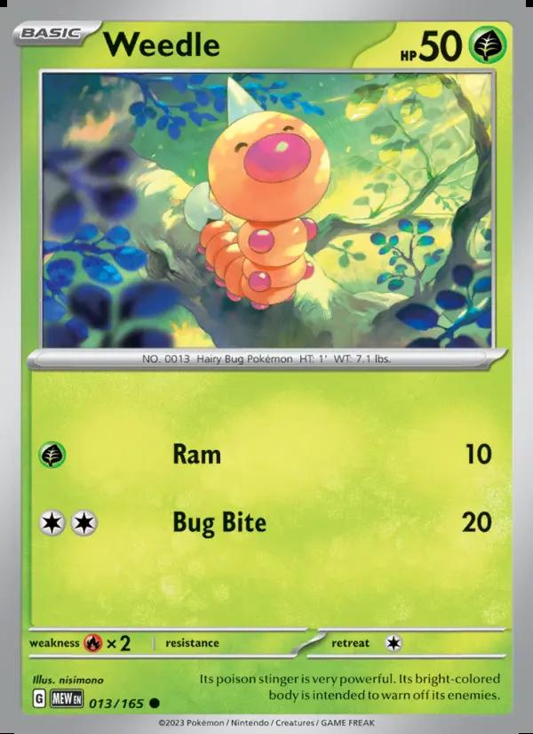 Image of Weedle 151 (MEW) #013