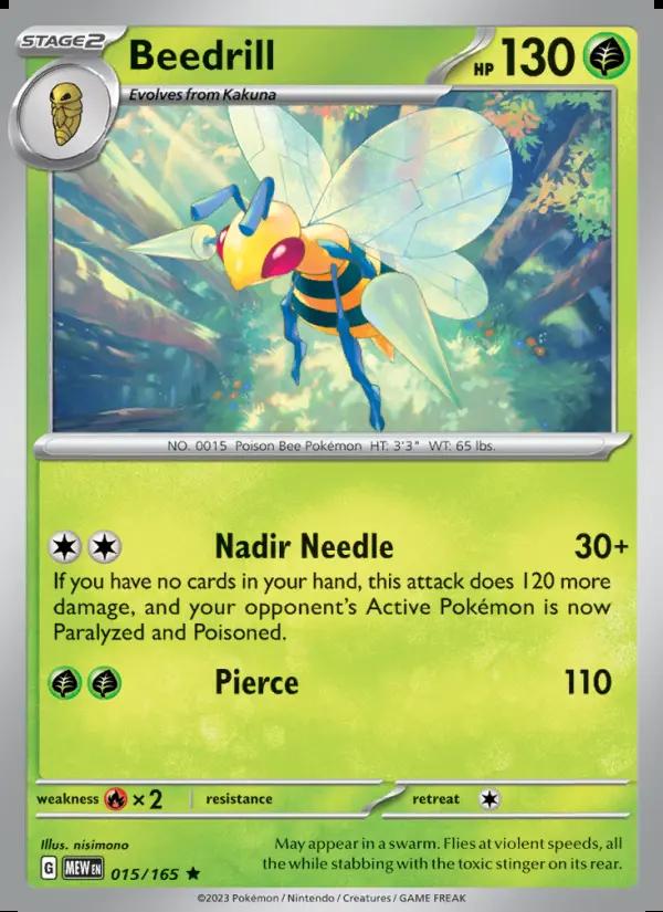 Image of Beedrill 151 (MEW) #015