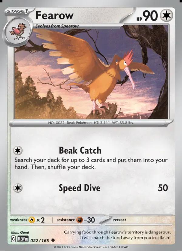 Image of Fearow 151 (MEW) #022