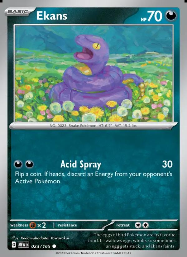 Image of Ekans 151 (MEW) #023