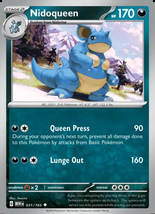 Image of Nidoqueen 151 (MEW) #031