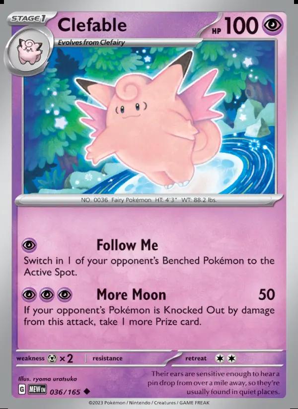 Image of Clefable 151 (MEW) #036