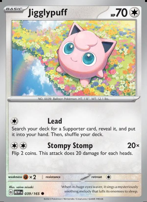 Image of Jigglypuff 151 (MEW) #039
