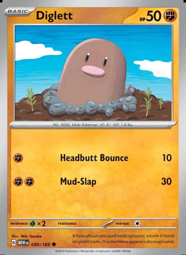 Image of Diglett 151 (MEW) #050