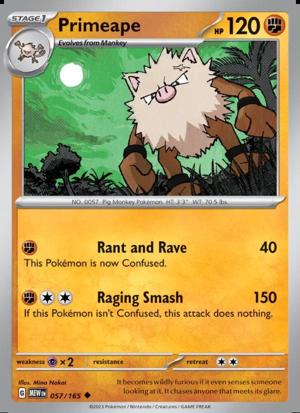 Image of Primeape 151 (MEW) #057